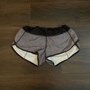 Lululemon Black and White Patterned Shorts
